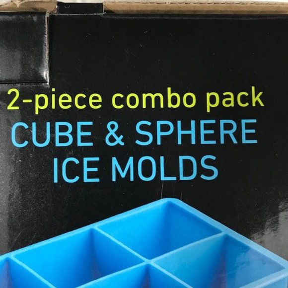 NWOT Sharper Image 2 PC XL Slow Melting Cube & Sphere Ice Molds Combo Pack - Picture 5 of 12